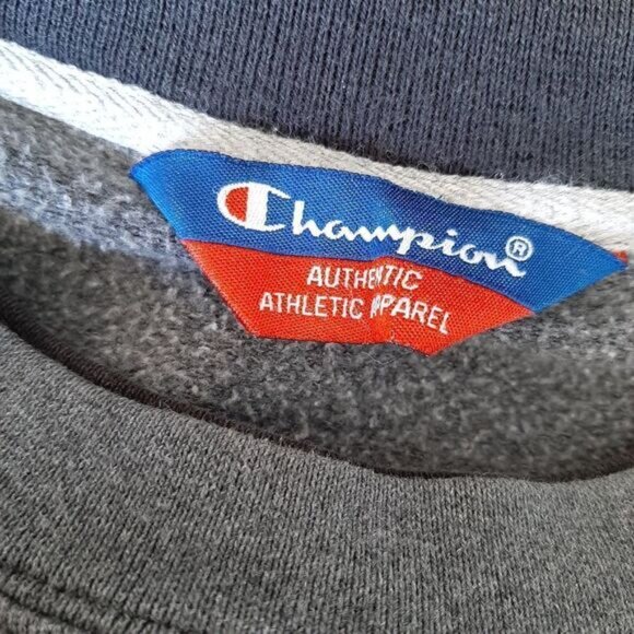 CHAMPION \ Relaxed Fit Cozy Pullover Crewneck Sweatshirt Grey Sz L - Picture 10 of 10